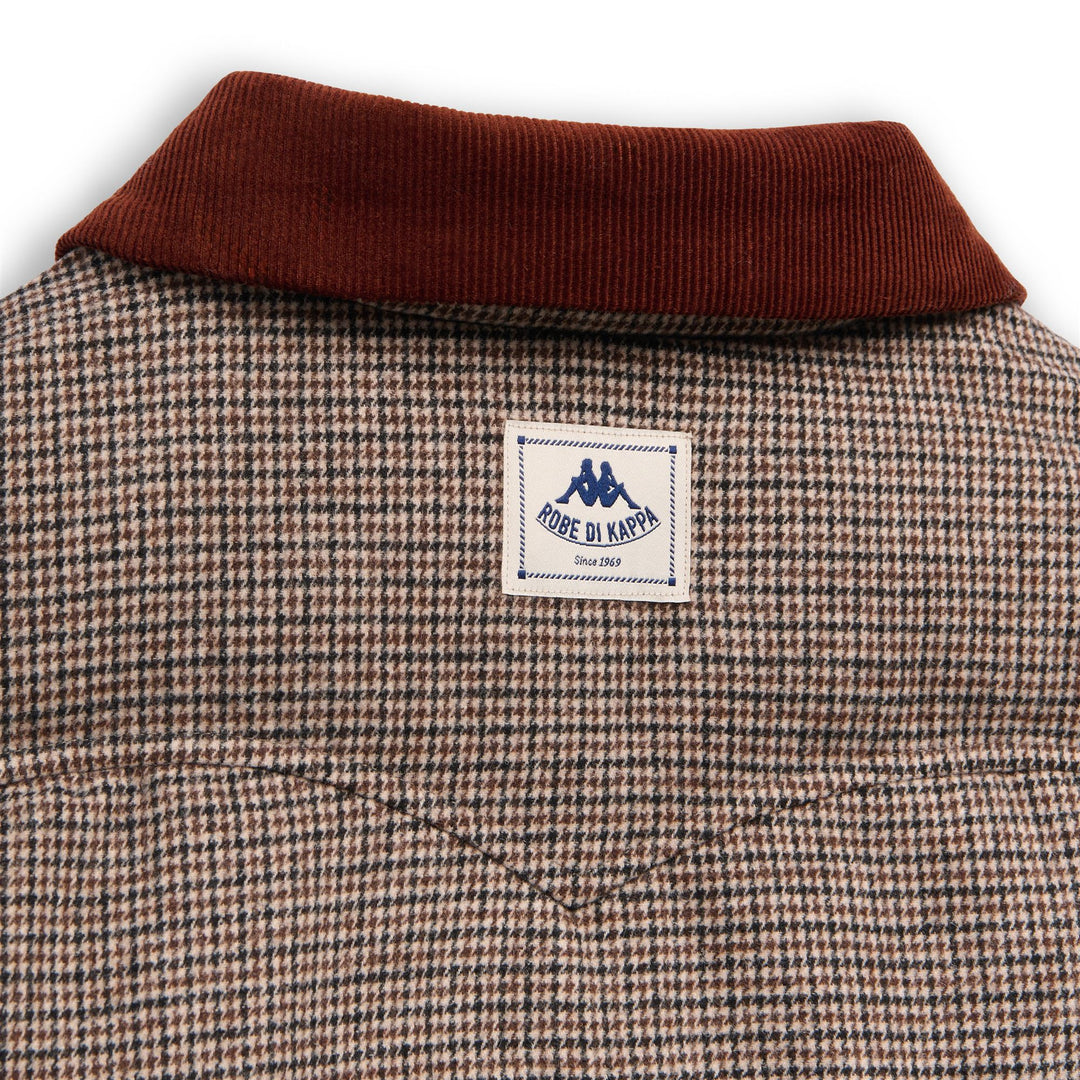 Brown Women's Padded Vest with Corduroy Collar main