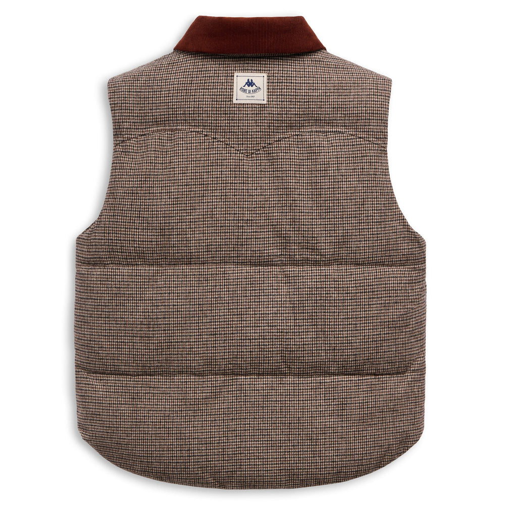 Brown Women's Padded Vest with Corduroy Collar 02