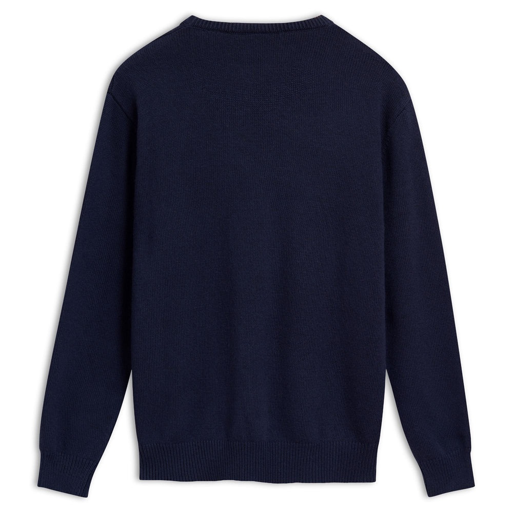 Blue Men's Wool Blend Crew Neck Jumper 02