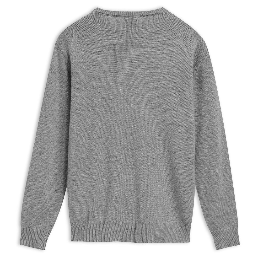 Maglione girocollo in misto lana grigio da uomo main