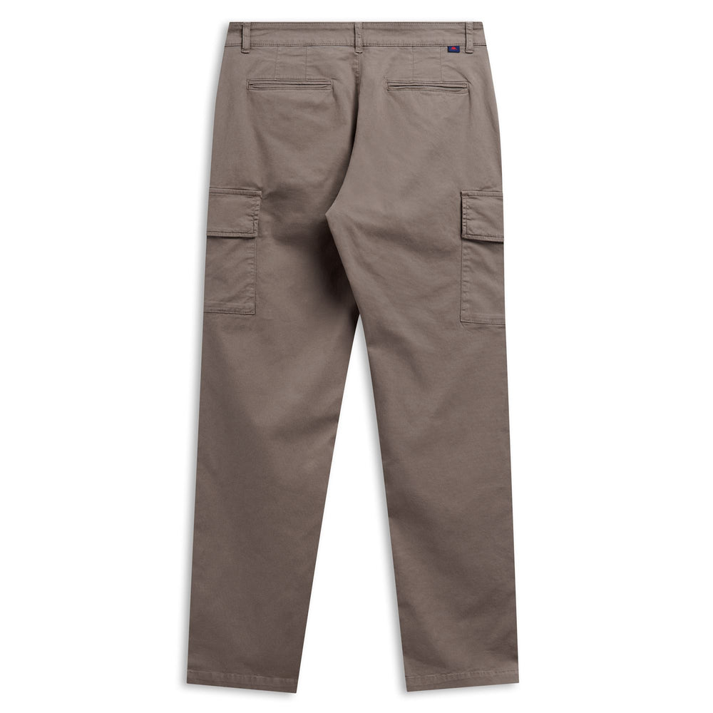 Brown Men's Regular Fit Casual Cargo Pants in Cotton Gabardine 02