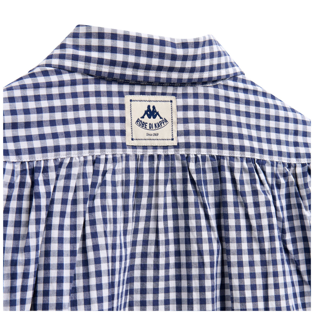 Chemise bleue décontractée pour femme en coton, coupe ample main