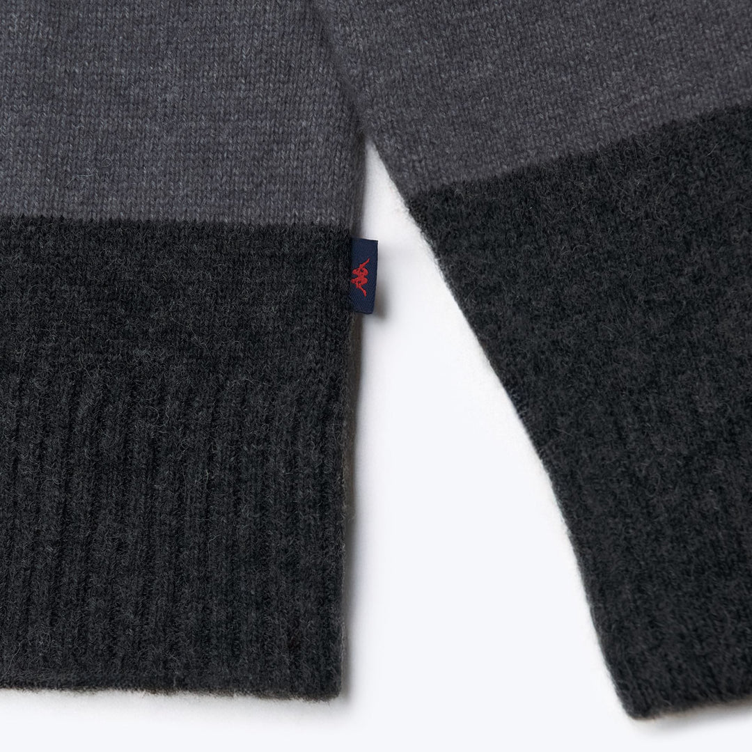 Pull en laine rayé multicolore noir pour homme, coupe classique main