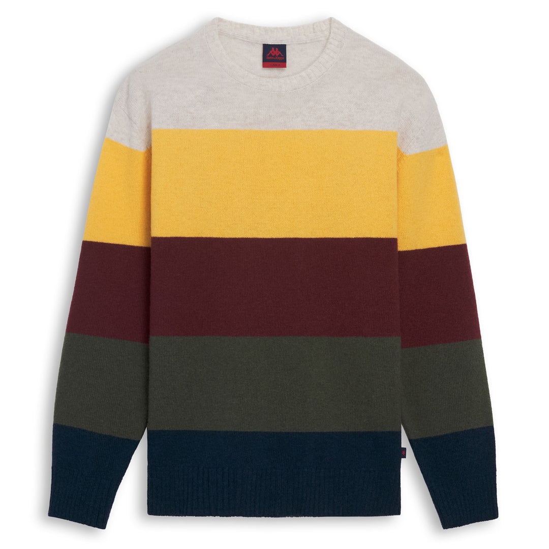 Blue Men's Regular Fit Multicolor Wool Pullover main