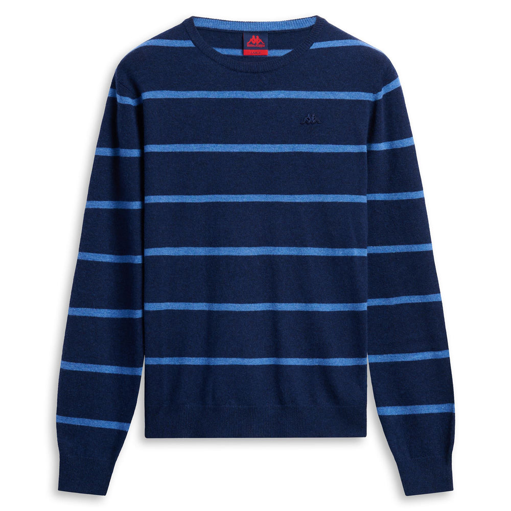 Blue royal Men's Slim Fit Striped Knit Pullover 02