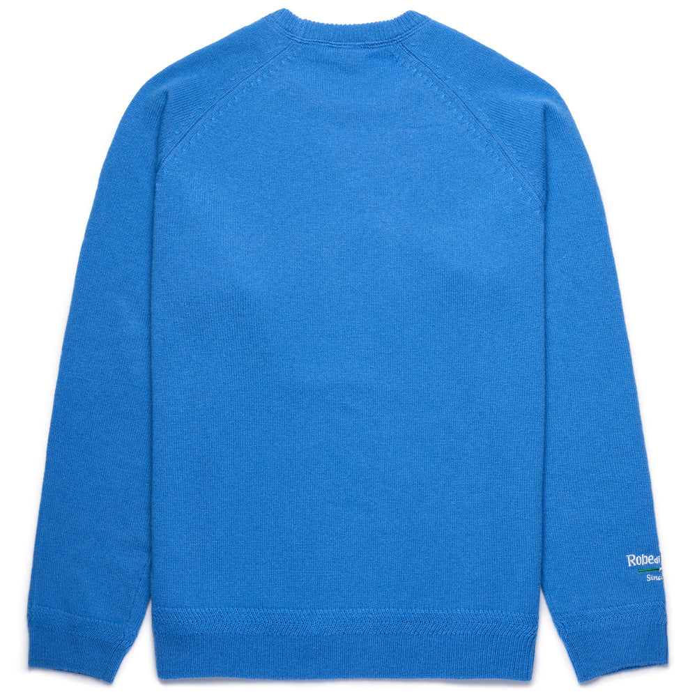 Azure Blue Men's Slim Fit Knit Jumper with Wool Blend 02