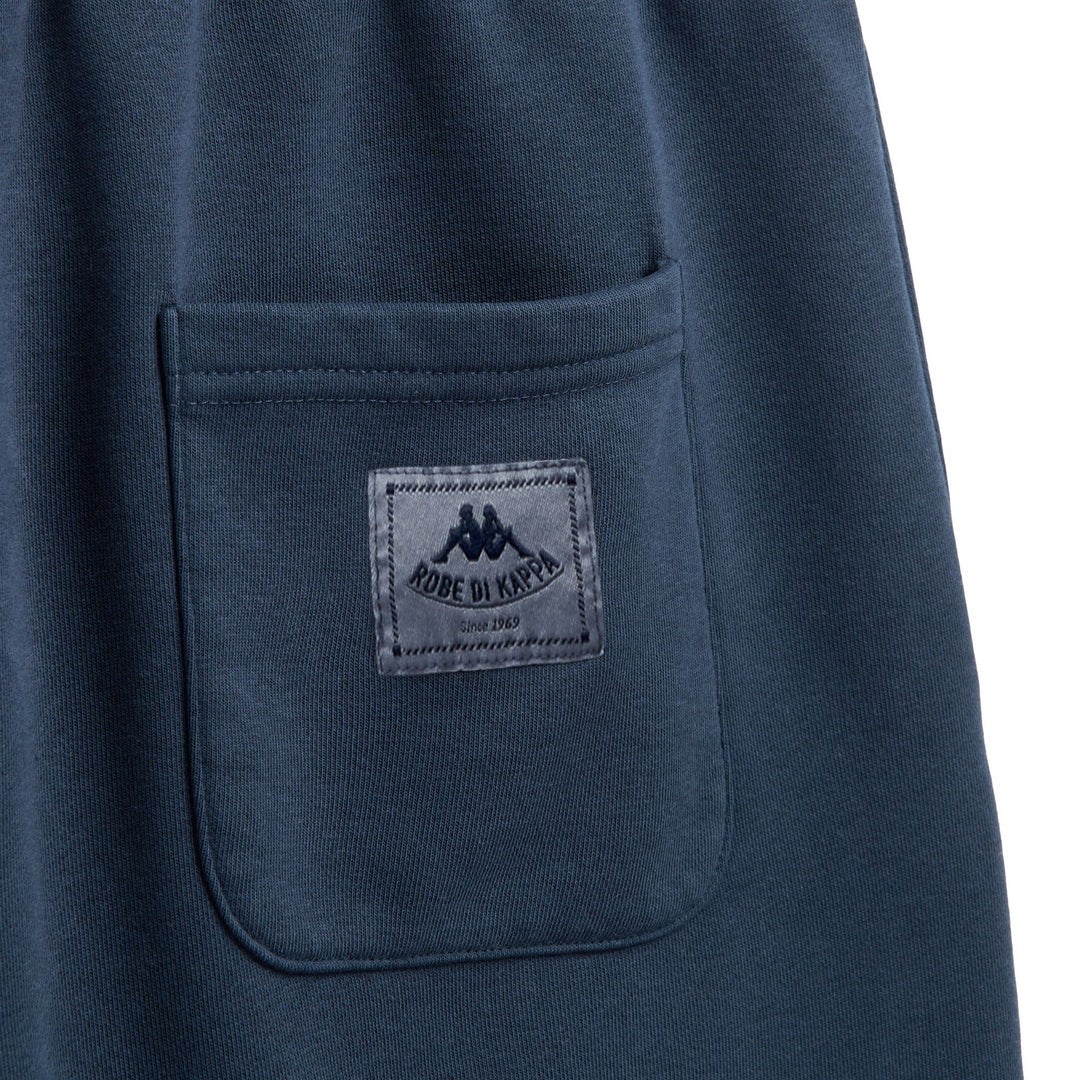 Blue Men's Casual Bermuda Shorts in Compact Cotton Fabric main