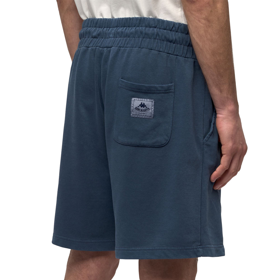 Blue Men's Casual Bermuda Shorts in Compact Cotton Fabric main