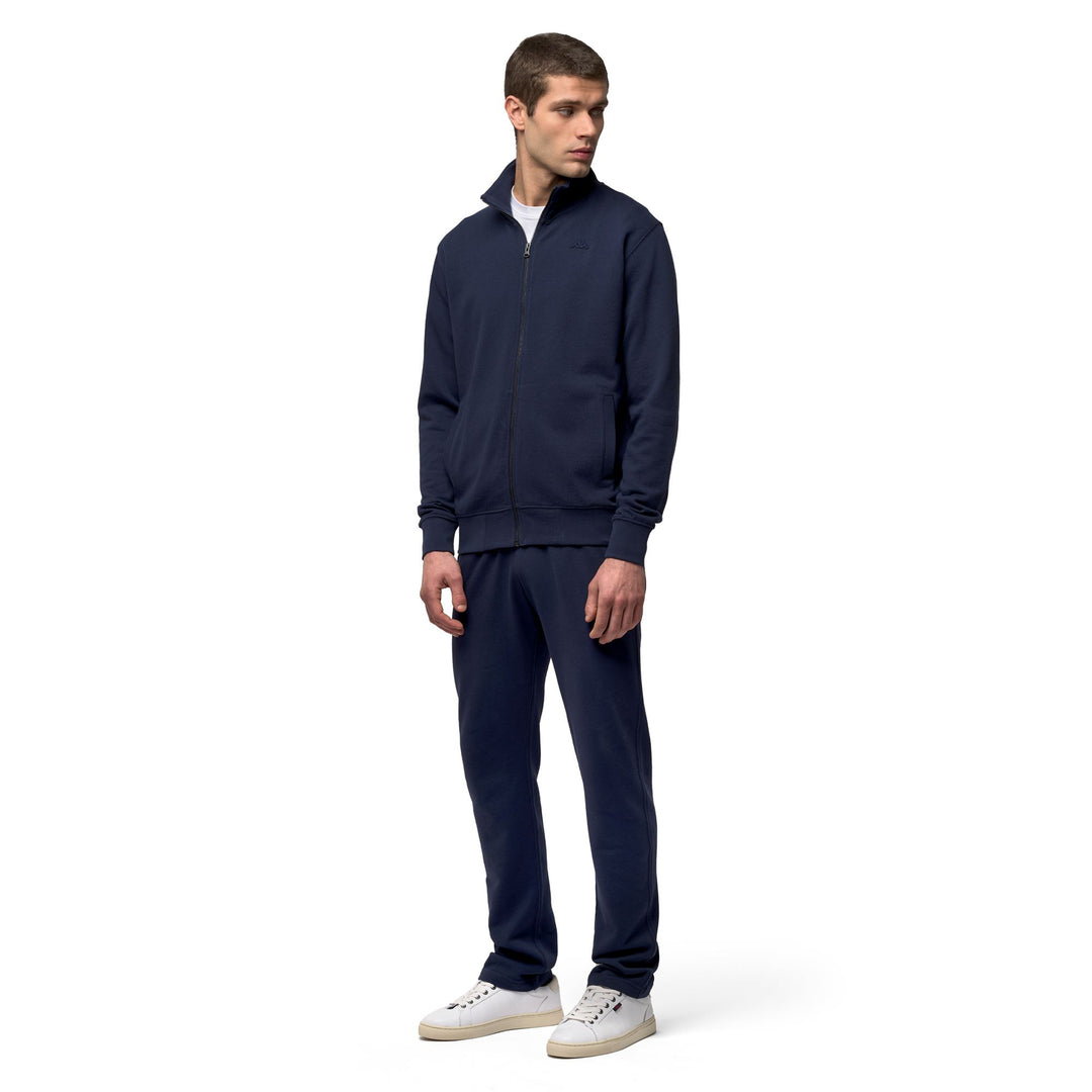 Pantalon de sport décontracté en coton bleu pour homme, coupe classique main