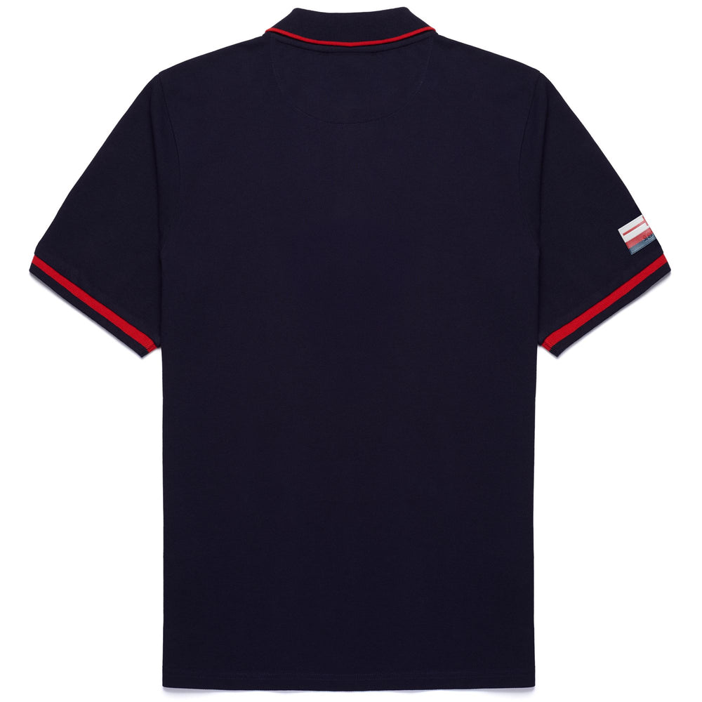 Blue Men's Slim Fit Functional Polo Shirt in Cotton Piquet 02