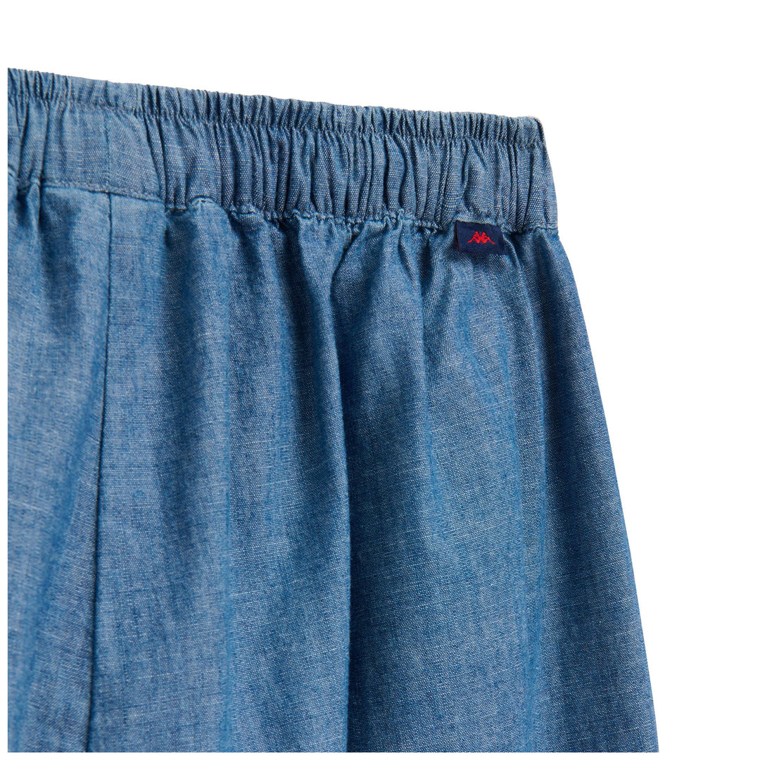Pantaloni sportivi casual in chambray vestibilità regolare da donna colore azzurro main
