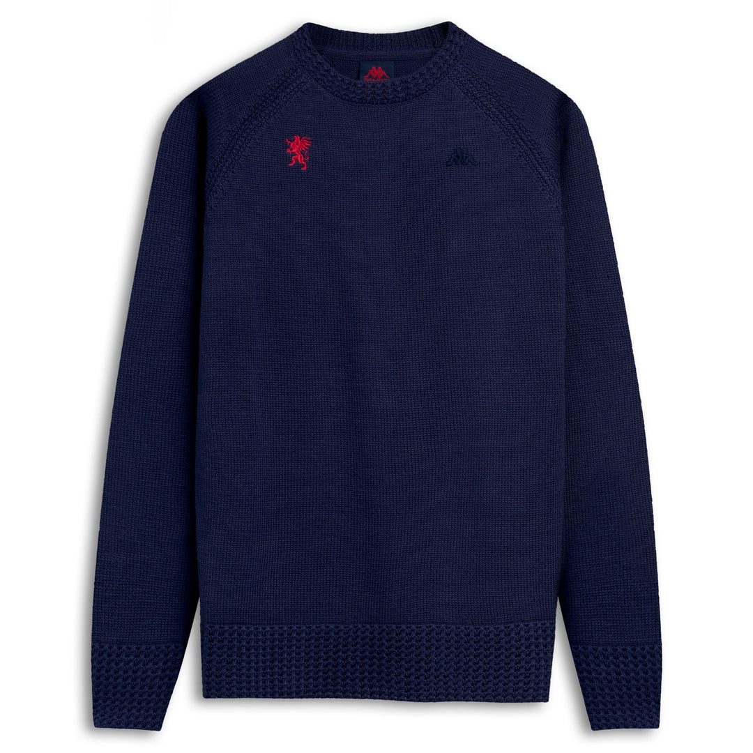 GASP GENOA - KNITWEAR - Pull  Over - Man - BLUE MARINE-RED BLAZE 01