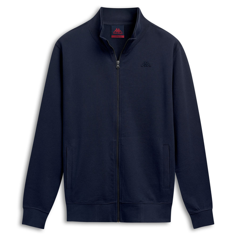 Sweat à capuche zippé en polaire bleu pour homme, coupe classique décontractée 02