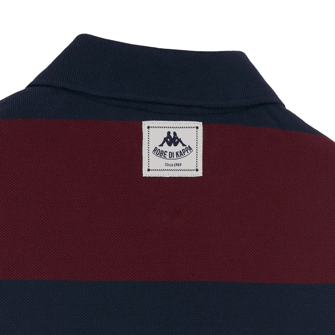 Polo en coton bleu pour femme, coupe confortable main