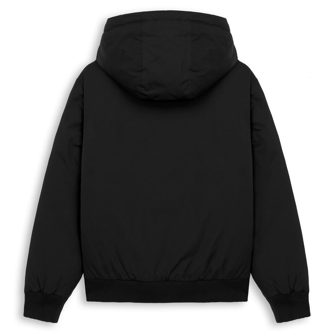 Parka courte épaisse noire pour homme, coupe classique main