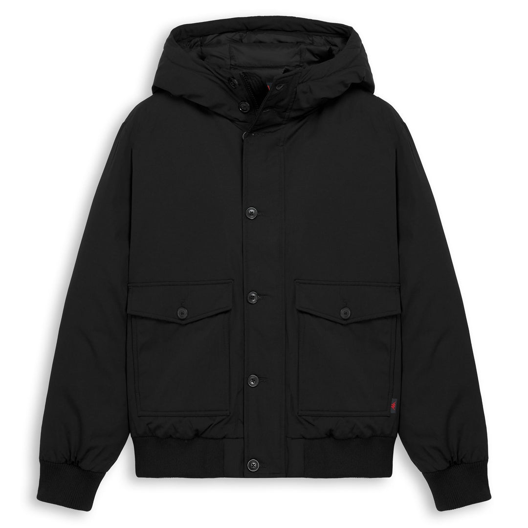 Black Men's Regular Fit Heavyweight Short Parka 01