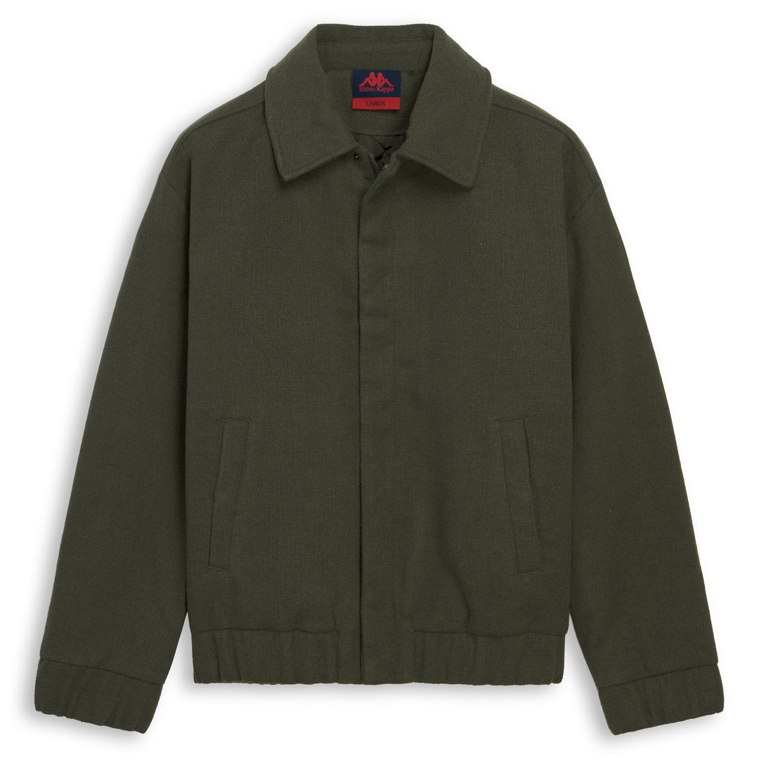 Green Men's Regular Fit Wool Blend Bomber Jacket 01