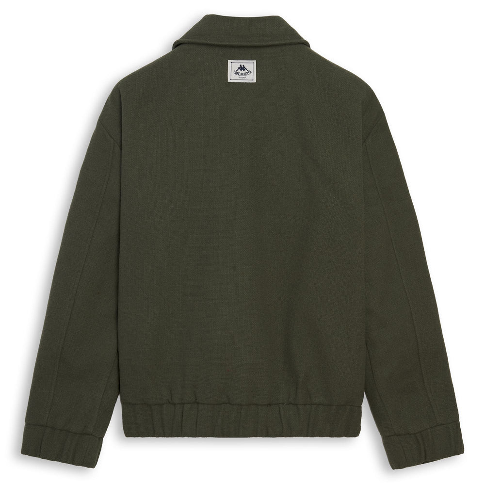 Green Men's Regular Fit Wool Blend Bomber Jacket 02