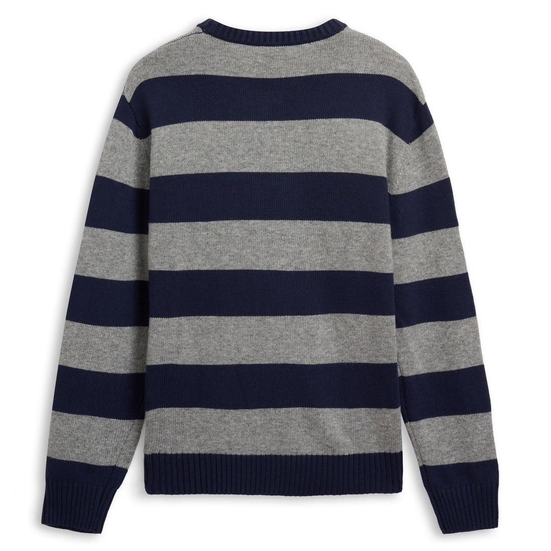 Blue Men's Striped Wool Blend Jumper main
