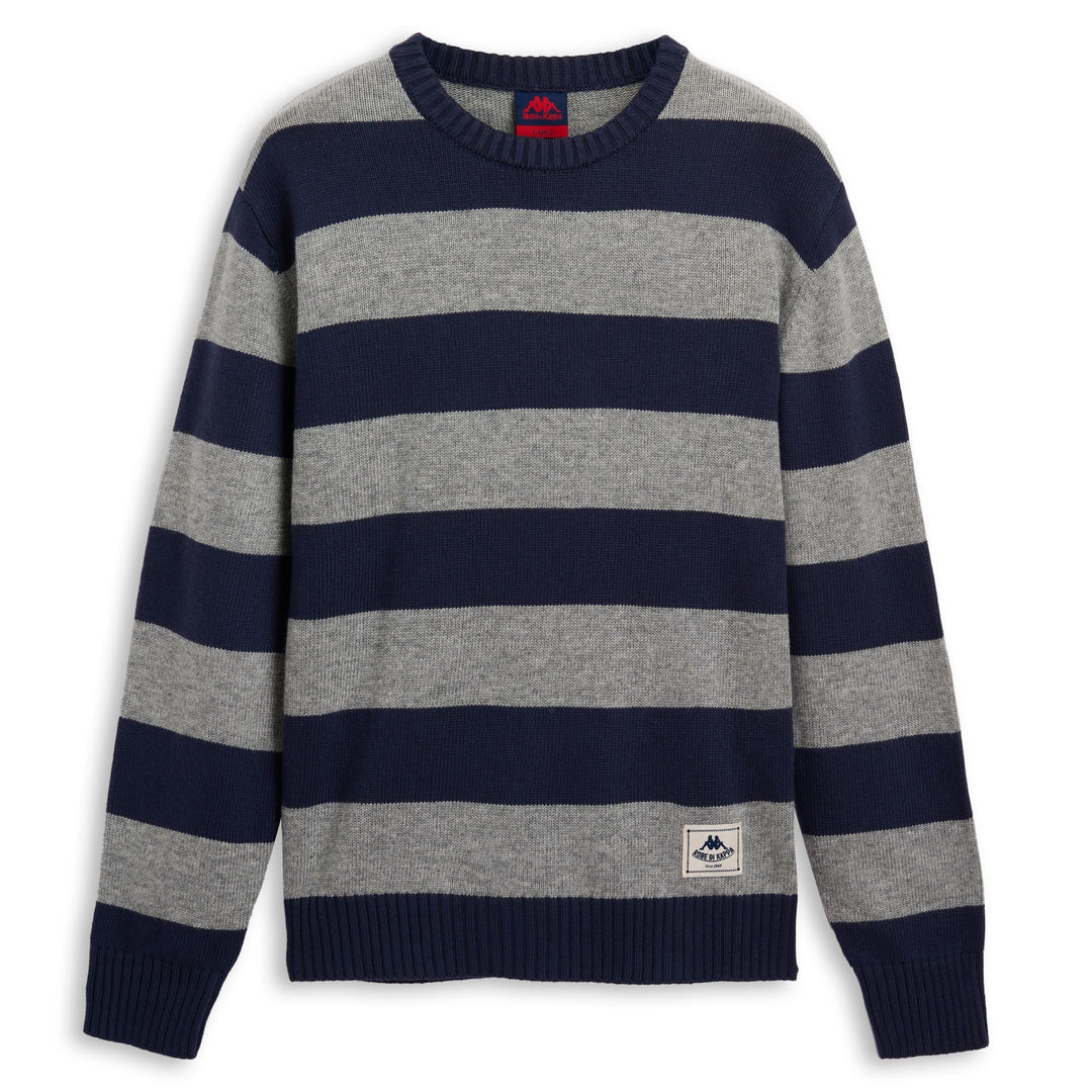 Blue Men's Striped Wool Blend Jumper 01