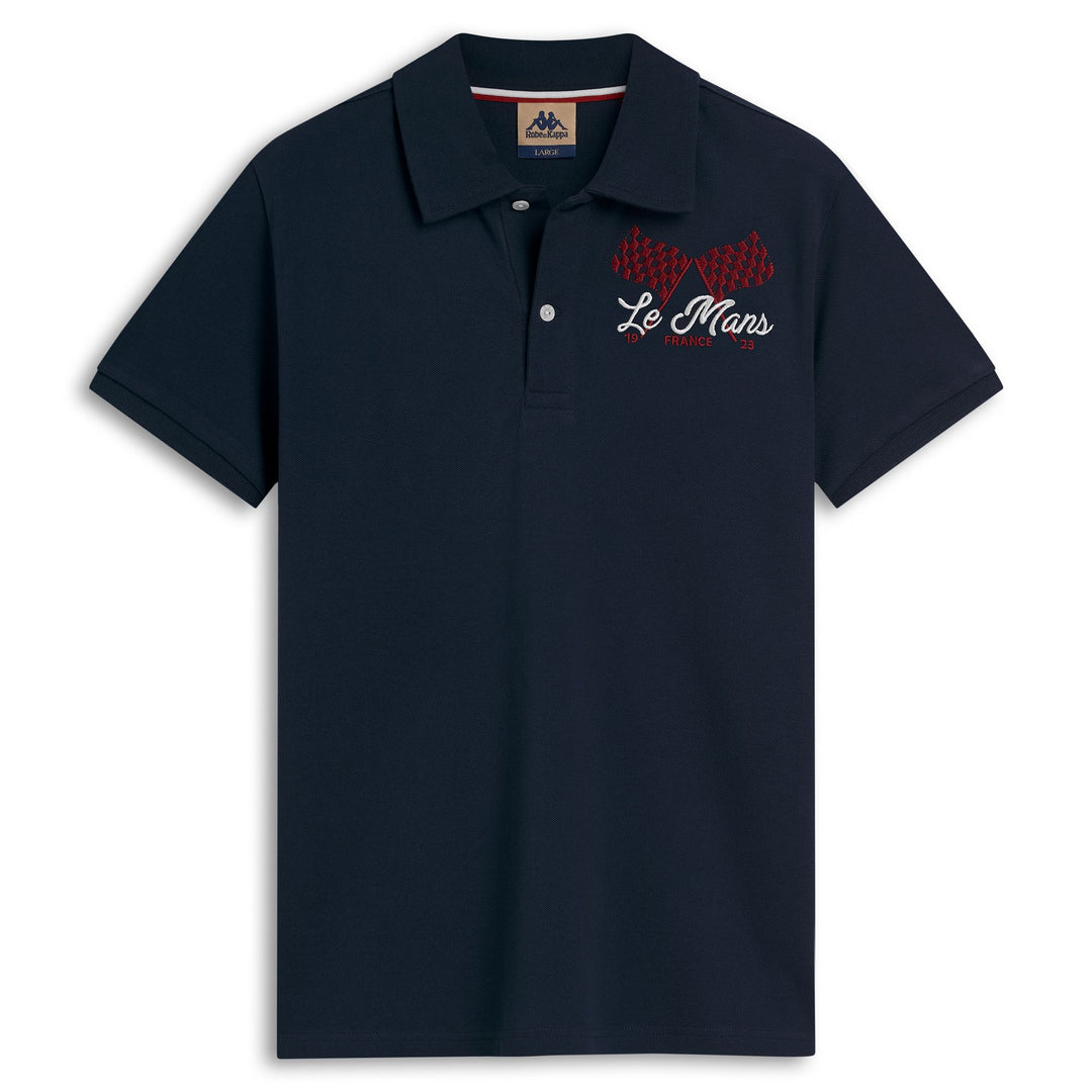 Polo en coton bleu pour homme, coupe ajustée et décontractée 01