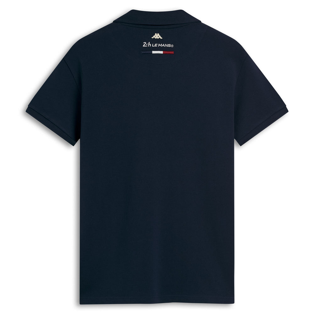 Polo en coton bleu pour homme, coupe ajustée et décontractée 02