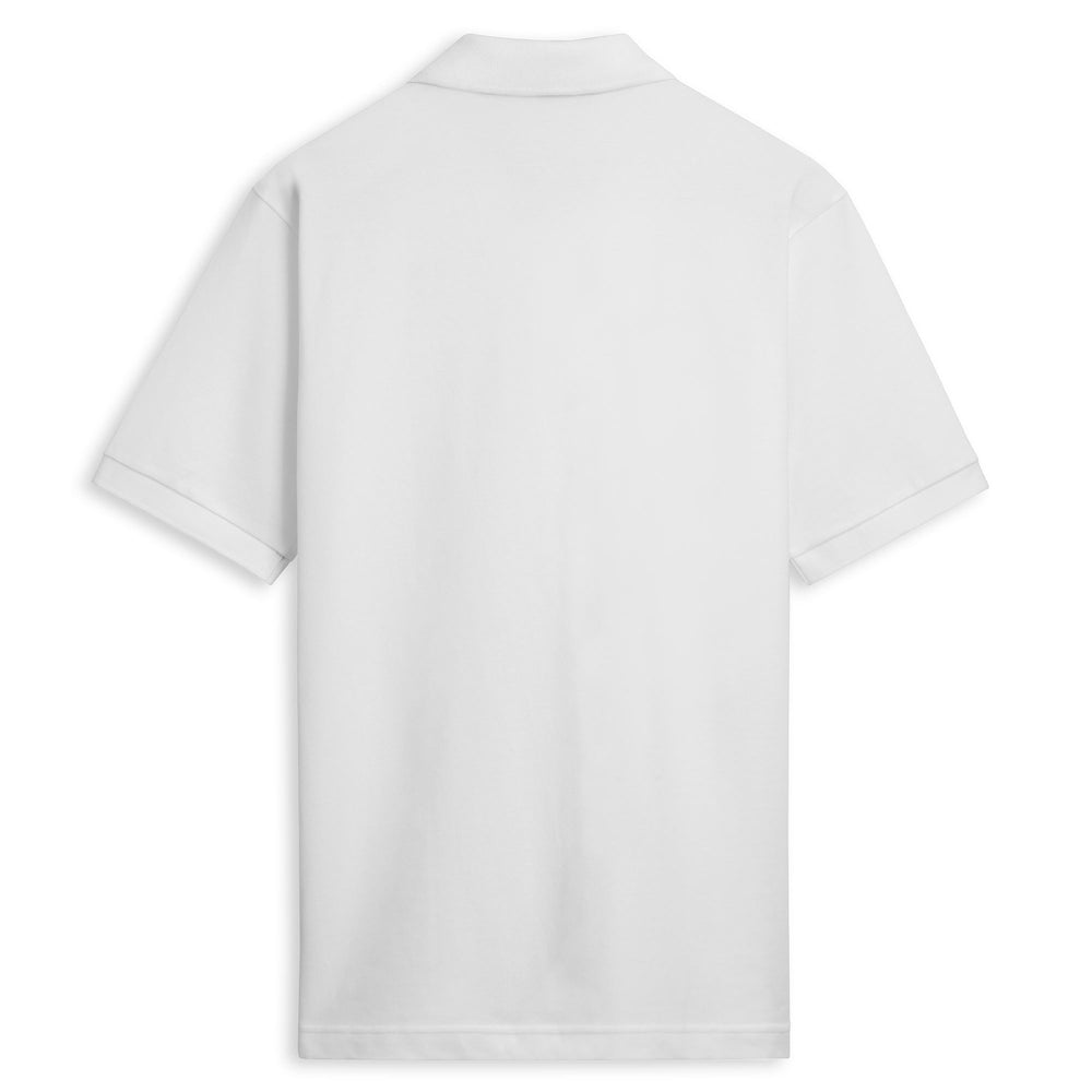 Polo da uomo in cotone con vestibilità classica bianca 02