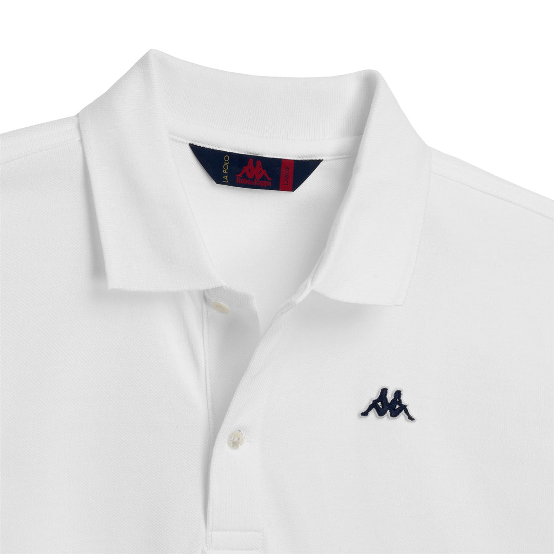 Polo blanc pour homme, coupe classique, en coton main