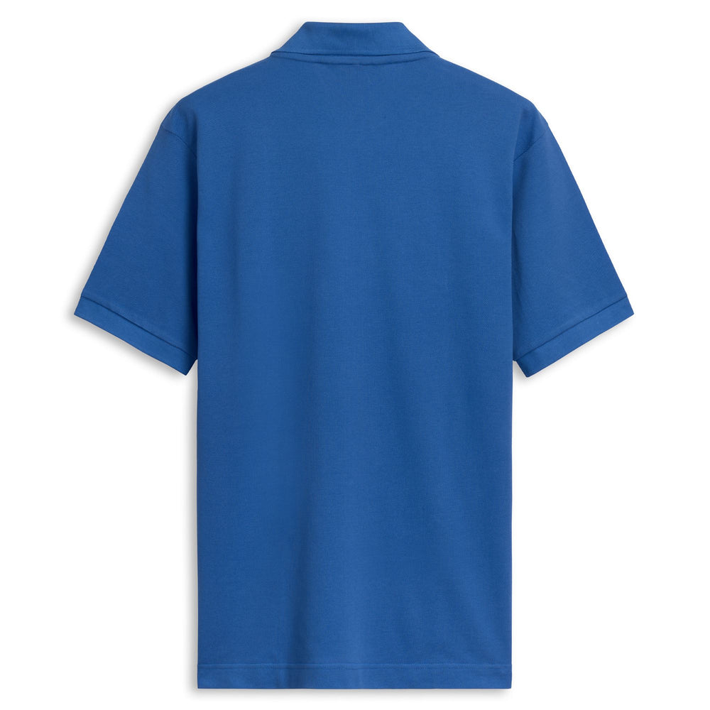 Polo en coton bleu pour homme, coupe classique décontractée 02