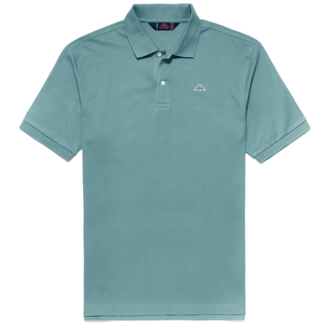 Polo clásico de algodón verde para hombre con botones de nácar 01