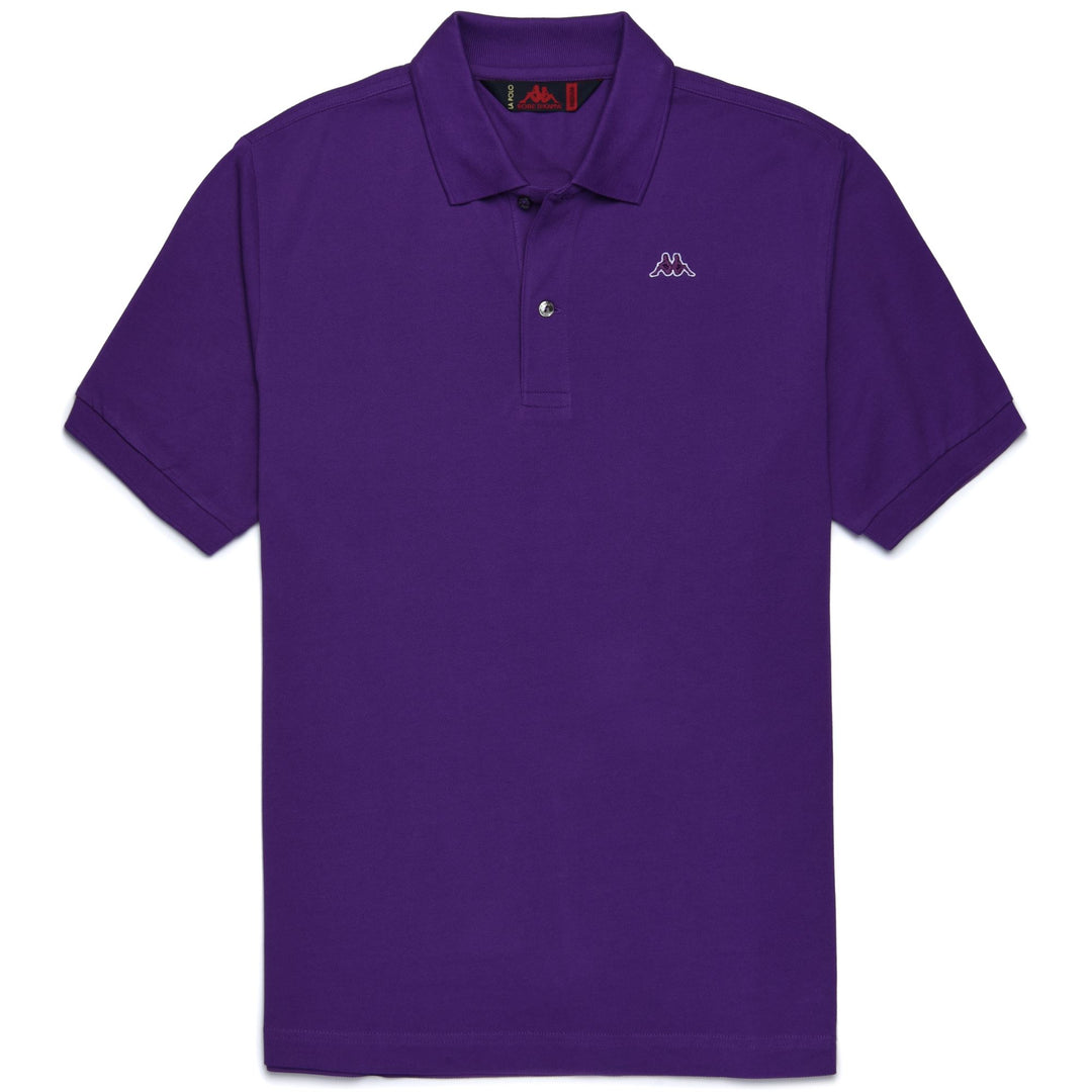 Polo Classica in Cotone Viola con Bottoni in Madreperla Uomo 01