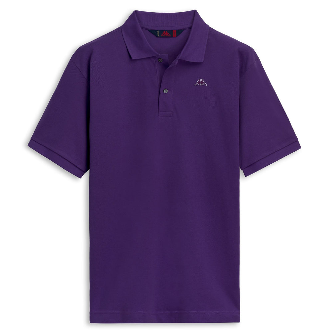 Polo en coton violet pour homme, coupe classique main
