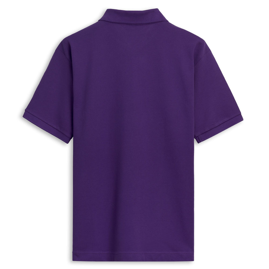 Polo en coton violet pour homme, coupe classique main