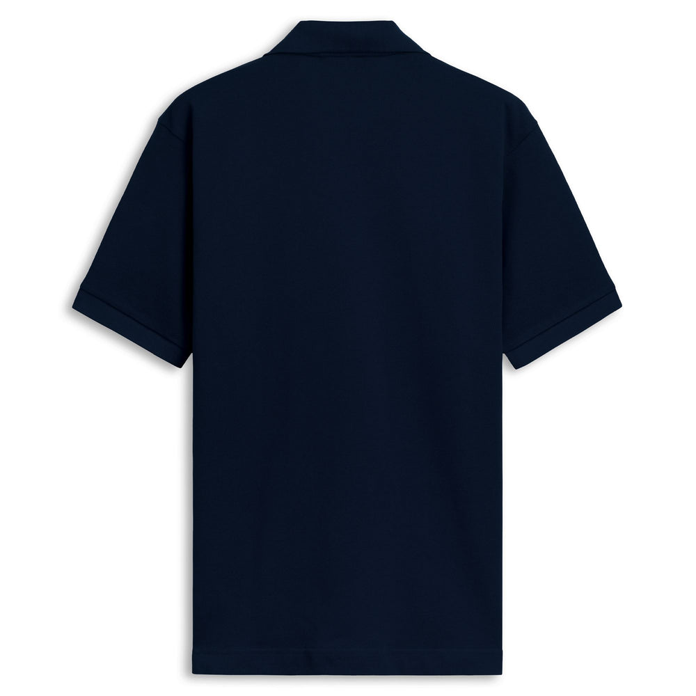 Polo da uomo in cotone blu con vestibilità classica 02
