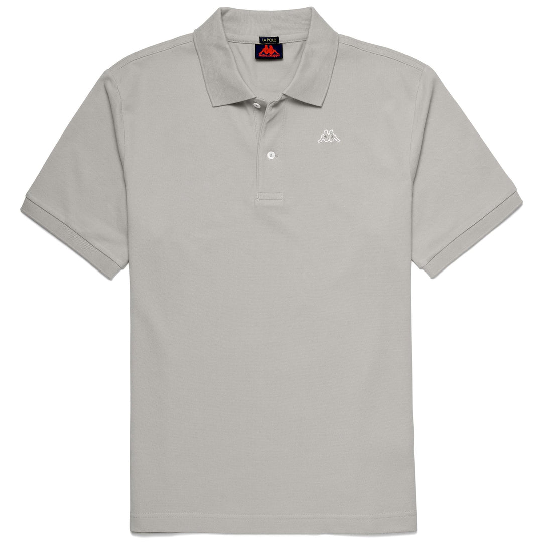 Beige Grey Men's Classic Cotton Polo Shirt with Short Sleeves 01