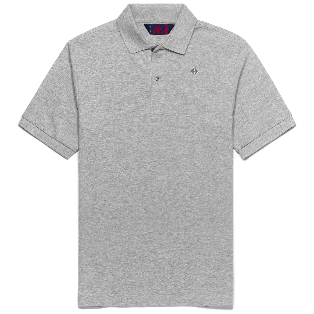 Grey Men's Classic Cotton Polo Shirt with Personalized Details 01