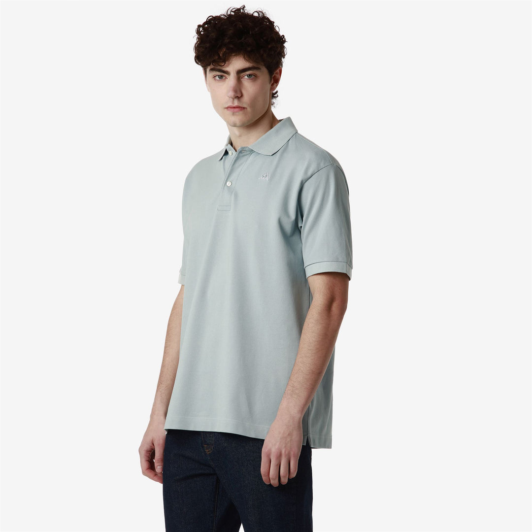 Grey Men's Classic Cotton Polo Shirt with Personalized Details main