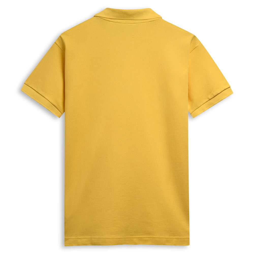 Polo de algodón clásico amarillo para hombre 02