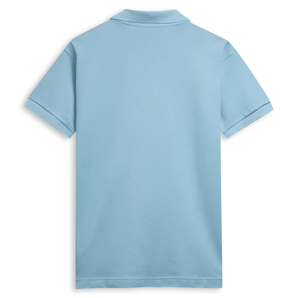 Polo bleu en coton coupe classique pour homme 02