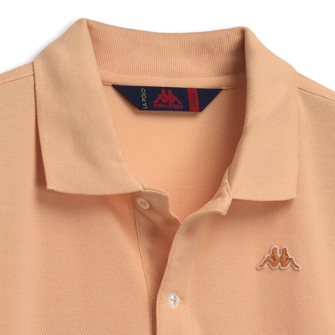 Polo orange en coton coupe classique pour homme main