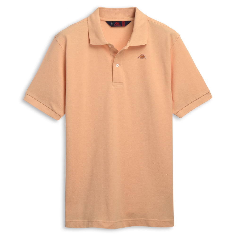 Polo orange en coton coupe classique pour homme 02
