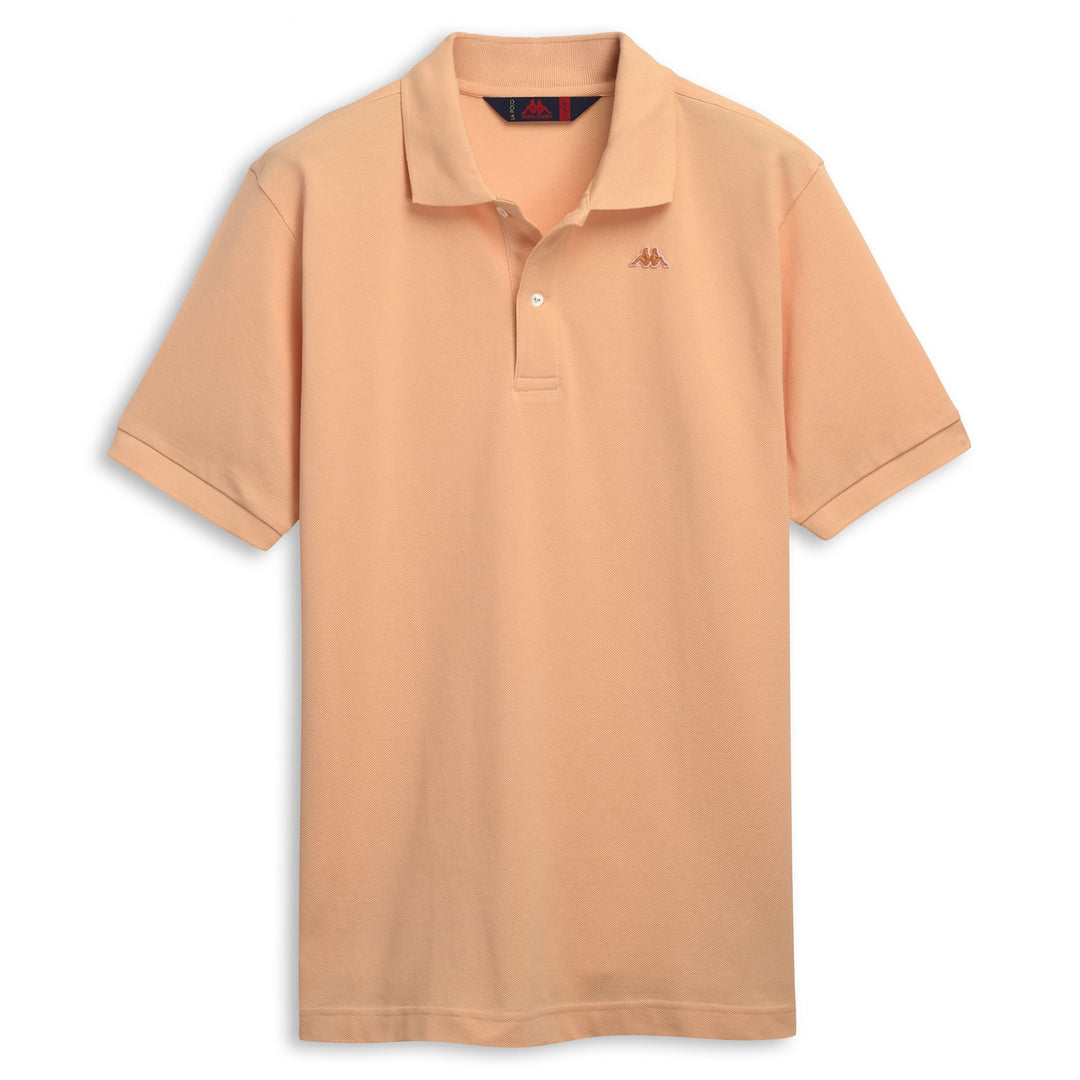 Polo orange en coton coupe classique pour homme main