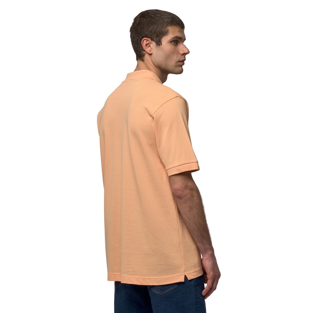 Polo orange en coton coupe classique pour homme main