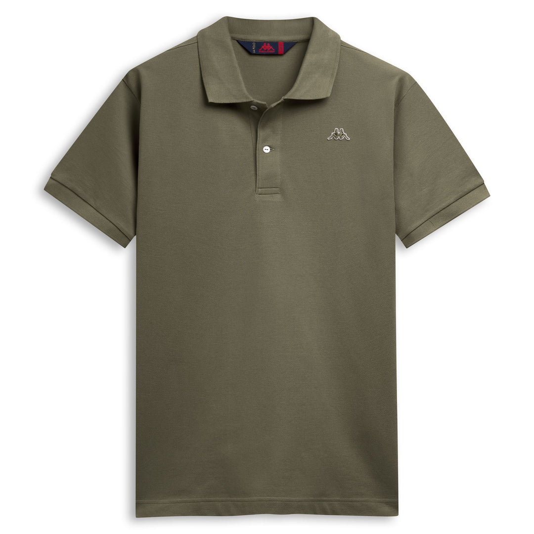 Polo en coton vert pour homme, coupe classique 01