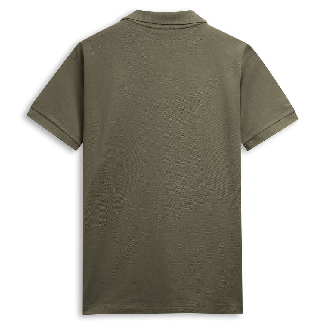 Polo en coton vert pour homme, coupe classique main