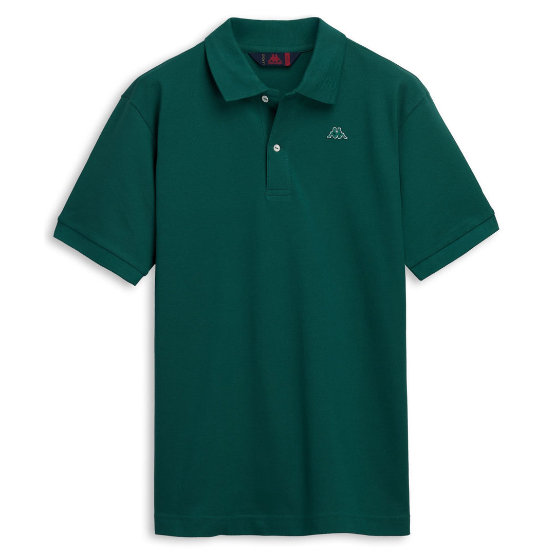 Polo en coton vert pour homme, coupe classique main