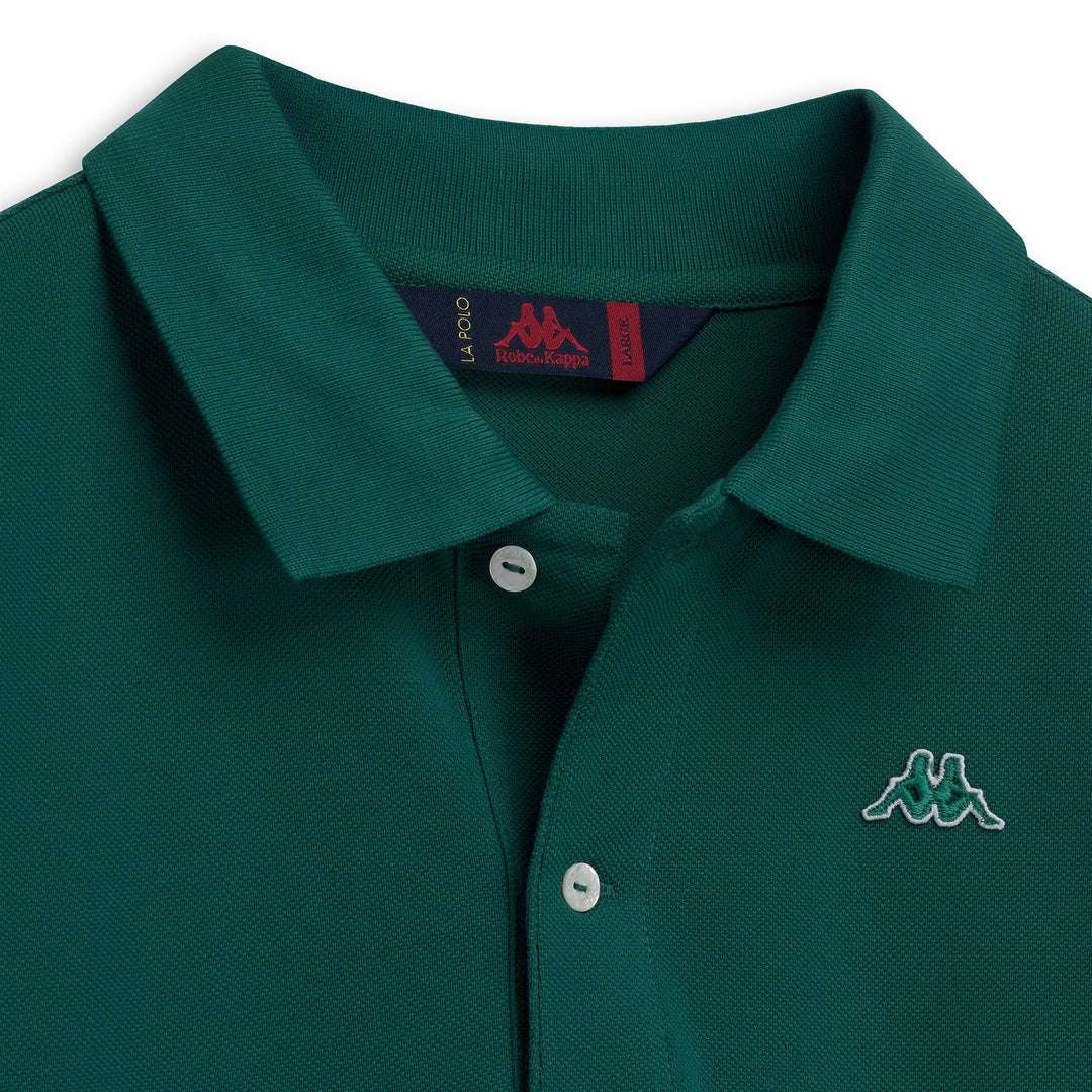 Polo en coton vert pour homme, coupe classique main