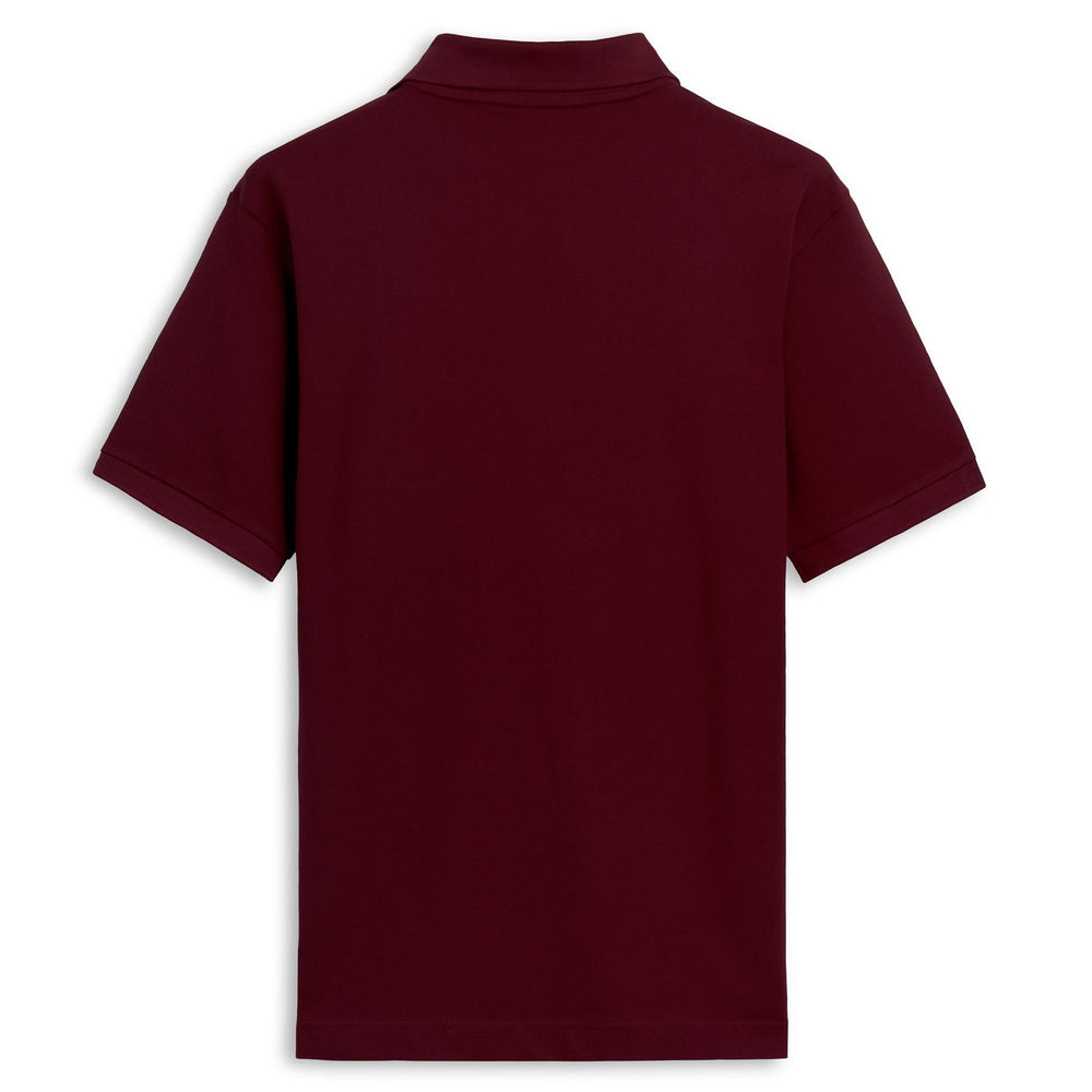 Polo rouge en coton coupe classique pour homme 02