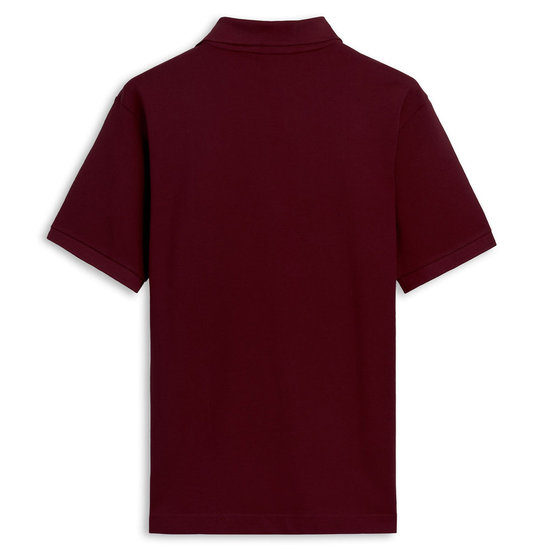 Polo rouge en coton coupe classique pour homme main