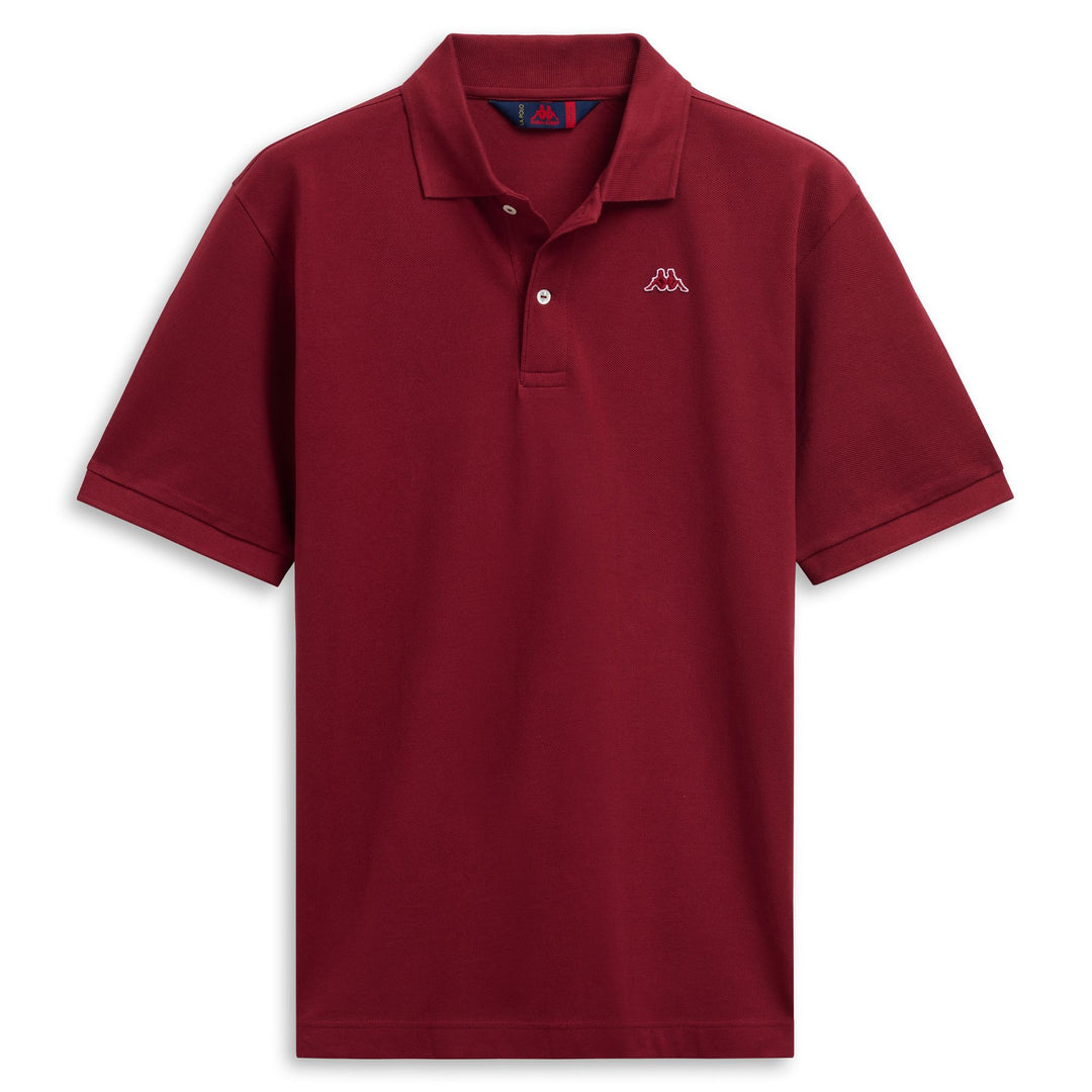 Polo clásico de algodón rojo de manga corta para hombre 01